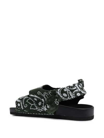 Shop Arizona Love Apache Bandana Knot-detail Sandals In Green