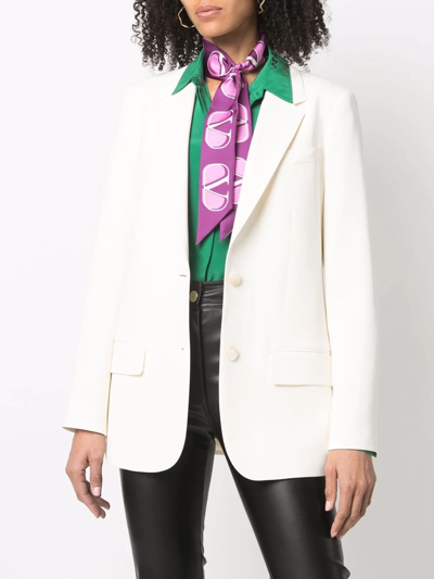 Valentino Vlogo Silk-twill Neck Tie In Purple