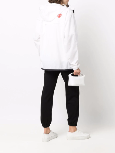 Shop Comme Des Garçons Play X K-way Hooded Light Jacket In White