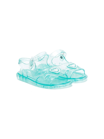 Emporio Armani Kids' Boys Aqua Blue Jelly Shoes In Water | ModeSens