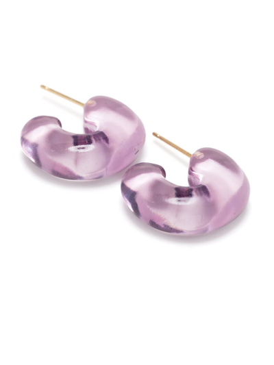 Shop Rejina Pyo Volume Hoops Earrings In Purple