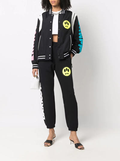 Barrow Logo-print Elasticated Cotton Track Pants In Black
