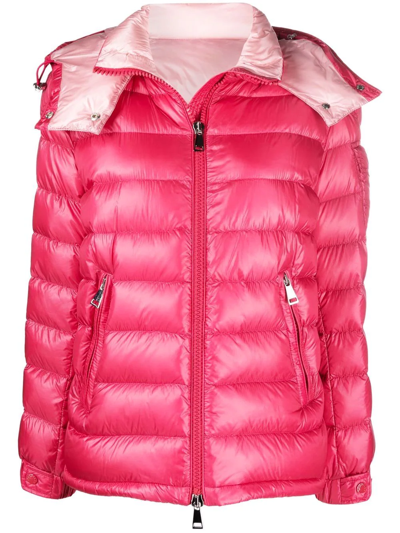 Moncler Dalles Water Resistant Down Puffer Jacket In Pink