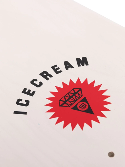 Icecream Logo-print Skate Deck In Neutrals