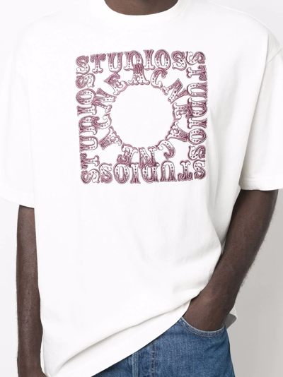 Shop Acne Studios Logo-print T-shirt In Weiss