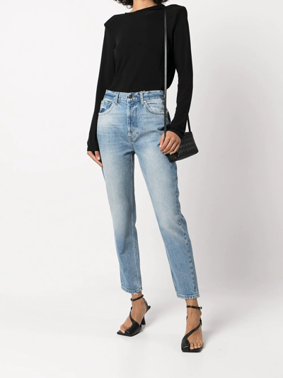 Shop Anine Bing Sonya Straight-leg Jeans In Blau