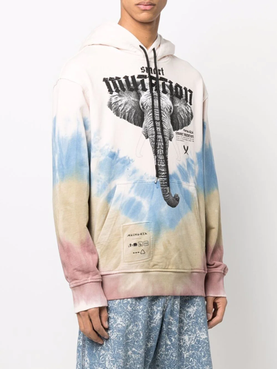 Mauna Kea Tie-dye Print Long-sleeved Hoodie In Nude