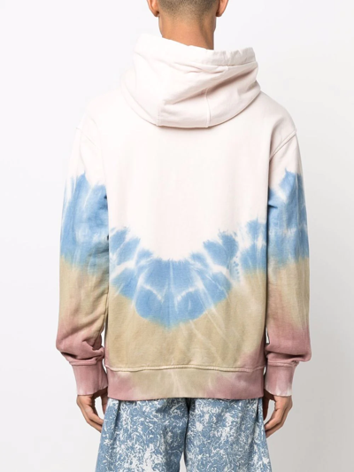 Mauna Kea Tie-dye Print Long-sleeved Hoodie In Nude