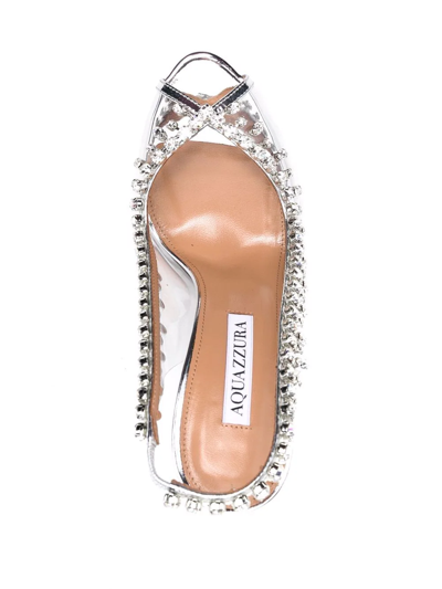 Shop Aquazzura Temptation 110mm Sandals In Silber
