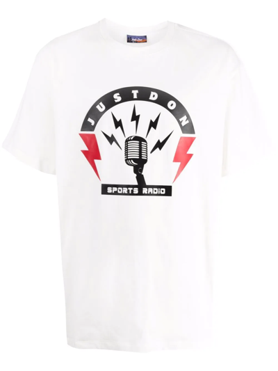 Just Don Logo-print Short-sleeve T-shirt White In Weiss