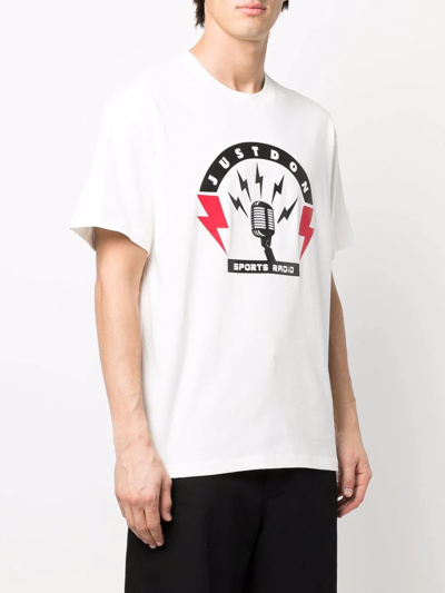 Just Don Logo-print Short-sleeve T-shirt White In Weiss