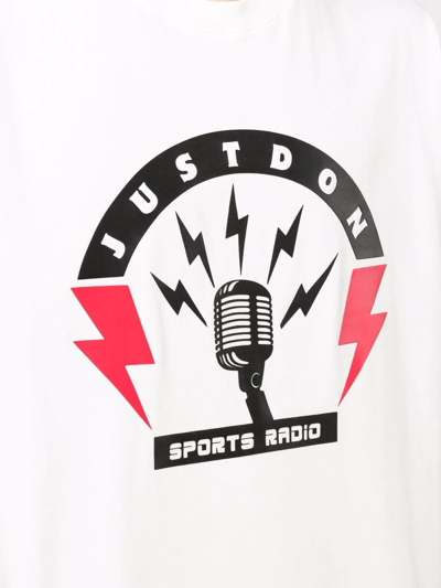 Just Don Logo-print Short-sleeve T-shirt White In Weiss