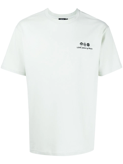 Shop Five Cm Embroidered Slogan Cotton T-shirt In Grün