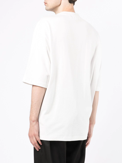 Shop Five Cm Chain-link Detail Cotton T-shirt In Weiss