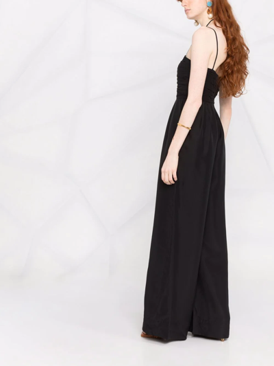 Shop Ulla Johnson Khalida Silk Jumpsuit In Schwarz