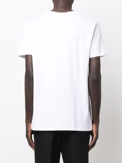 Shop Apc Vpc Flocked Logo T-shirt In Weiss