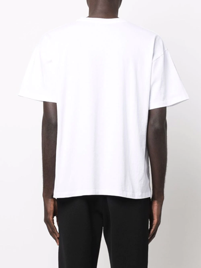 Aries Art Trip Reverse Ss T-shirt In Weiss