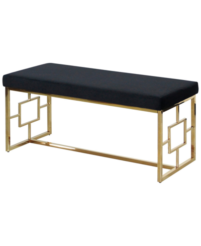 Shop Best Master Furniture Louie Stainless Steel Bench In Black