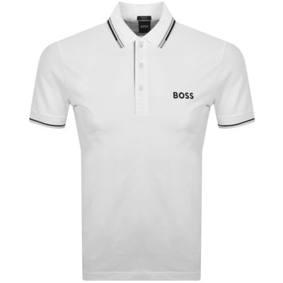 Shop Boss Athleisure Boss Paddy Pro Polo T Shirt White