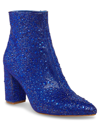 Shop Betsey Johnson Women's Cady Evening Booties Women's Shoes In Sapphire