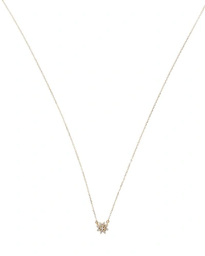 Shop Adina Reyter Wildflowers Diamond Daisy Necklace In Gold