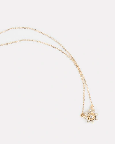 Shop Adina Reyter Wildflowers Diamond Daisy Necklace In Gold