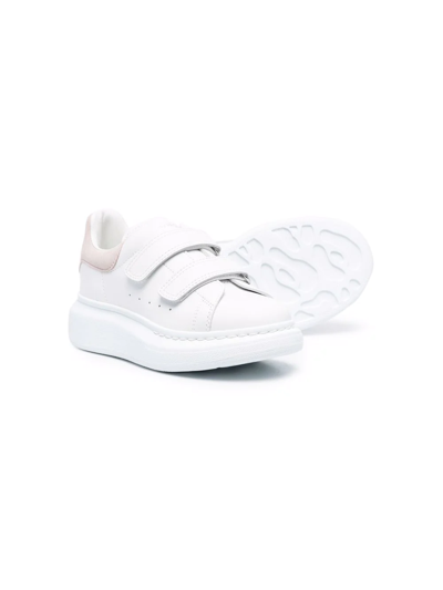 Shop Alexander Mcqueen Touch-strap Low-top Sneakers In White