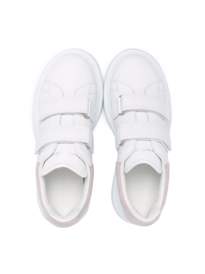Shop Alexander Mcqueen Touch-strap Low-top Sneakers In White