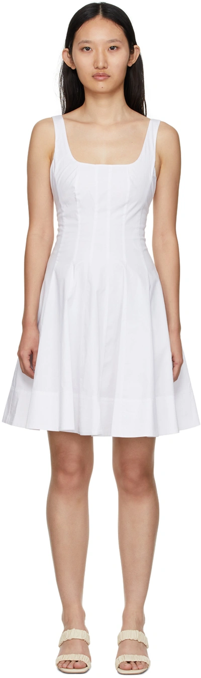 Shop Staud White Mini Wells Dress