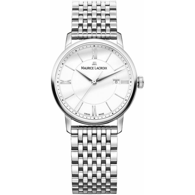 Shop Maurice Lacroix Eliros Quartz White Dial Ladies Watch El1094-ss002-110-1 In Silver Tone,white