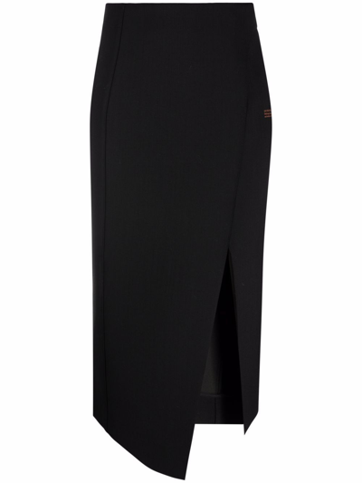 Shop Off-white Women's Black Wool Skirt