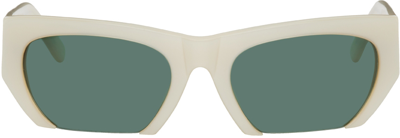 Shop Grey Ant Off-white Pearl Wax Sunglasses