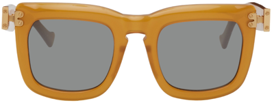 Shop Grey Ant Orange Blitz Sunglasses In Milky Gold