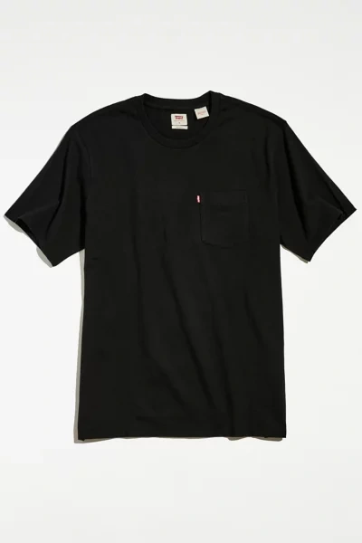 Shop Levi's Relaxed Fit Pocket Tee In Black