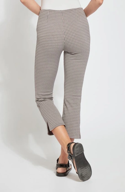 Lyssé Kick Flare Grid Print Crop Leggings In Full Bloom Grid