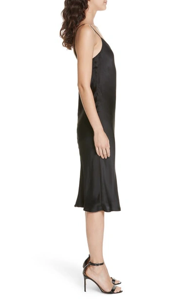 Shop L Agence Jodie Silk Slipdress In Black