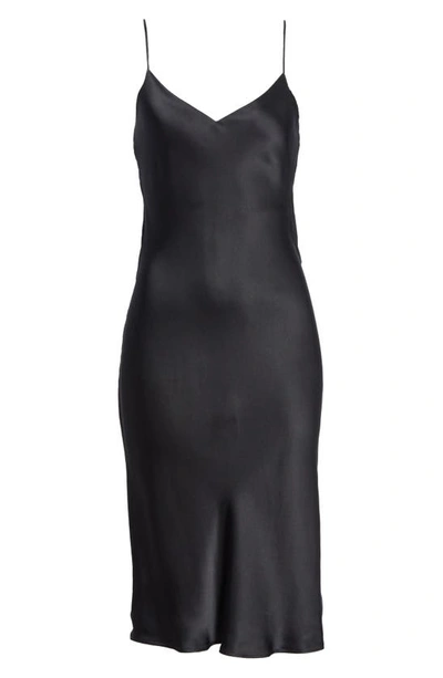 Shop L Agence Jodie Silk Slipdress In Black