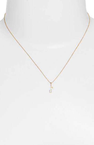 Shop Jennie Kwon Designs Musical Note Diamond Pendant Necklace In 14k Yellow