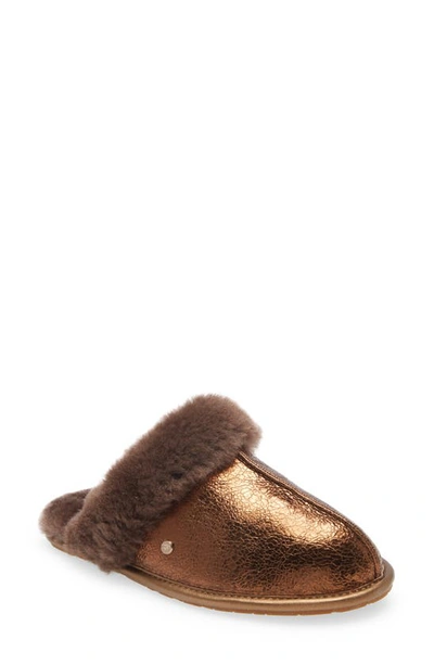 Shop Ugg Scuffette Ii Slipper In Bronze Metallic Sparkle