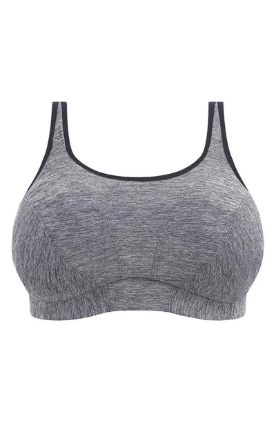 Shop Goddess Soft Cup Full Figure Sports Bra In Pewter Heather