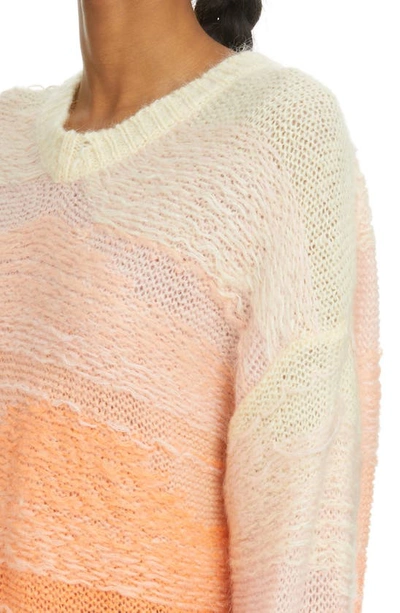 Shop Acne Studios Kestella Ombré Sweater In Peach/ Multi