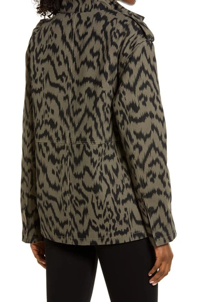 Shop Avec Les Filles Cotton Twill Cargo Jacket In Olive Zebra