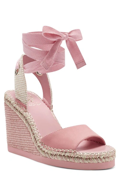 Vince Camuto Women's Bendsen Ankle Wrap Wedge Sandals Women's Shoes In  Pretty Pink | ModeSens