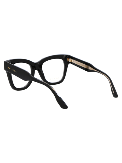Shop Gucci Gg1082o Glasses In 001 Black Black Transparent