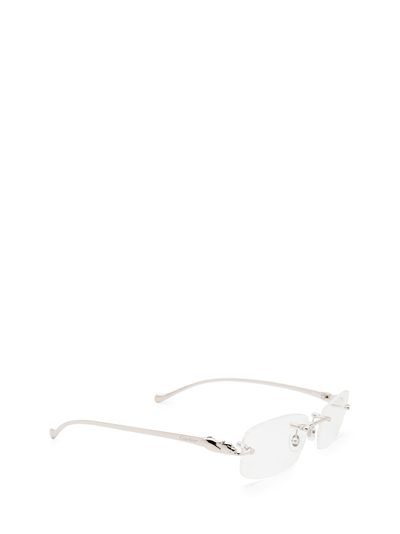 Cartier Rectangular-frame Glasses In Silver
