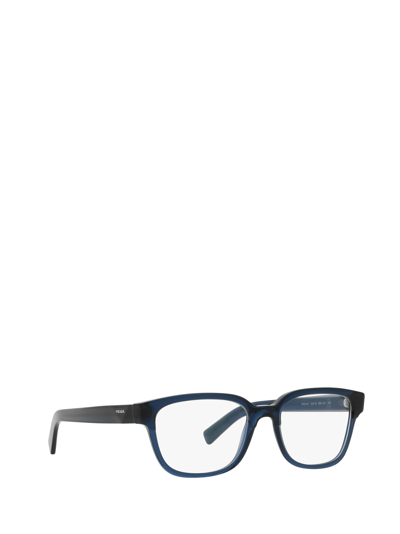 Shop Prada Eyewear Pr 04yv Transparent Blue Glasses