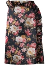 SIMONE ROCHA Frill Trim Floral Print Skirt,33130078