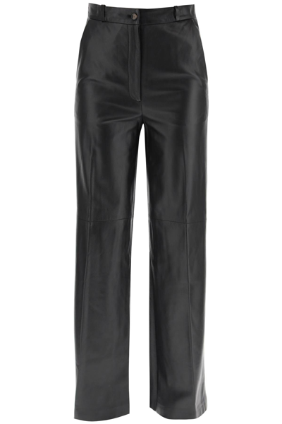 Shop Loulou Studio Noro Nappa Trousers In Black (black)