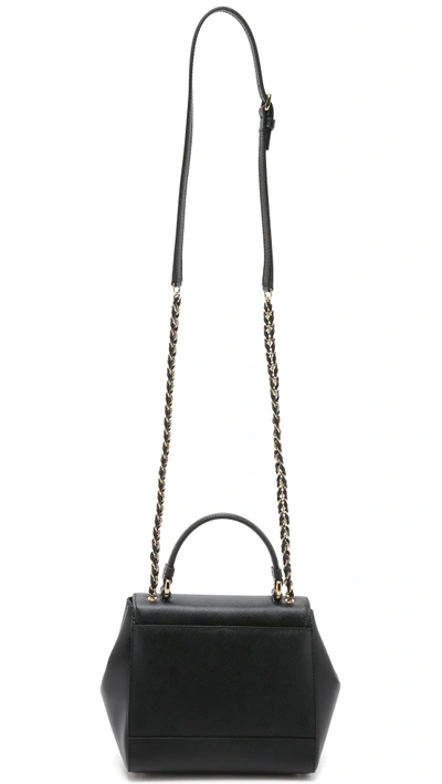 Shop Ferragamo Carrie Small Satchel In Black