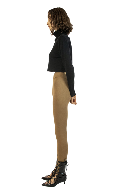 Sara Battaglia Basic Leggings In Camel
